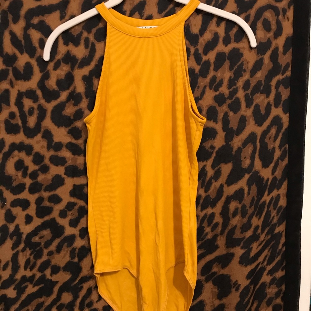 Mustard Ribbed Bodysuit